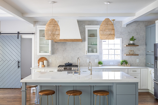 Two Toned Grey And White Kitchen