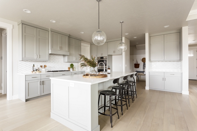 Neutral Home With Grey Cabinets