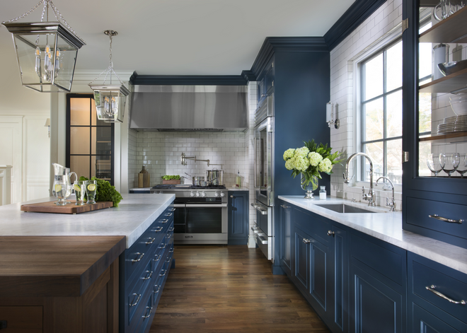 10 Beautiful Blue Kitchen Decorating Ideas - Best Blue Paints for Your  Kitchen