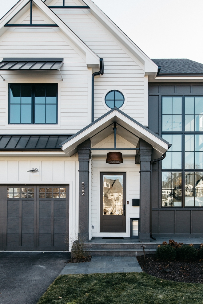 Black And White Modern Farmhouse Exterior Home Bunch Interior Design