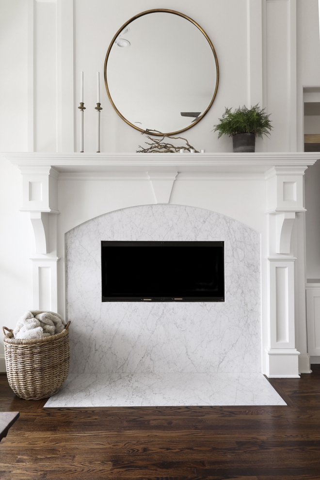 Carrara Marble Fireplace Traditional fireplace with Carrara marble surround