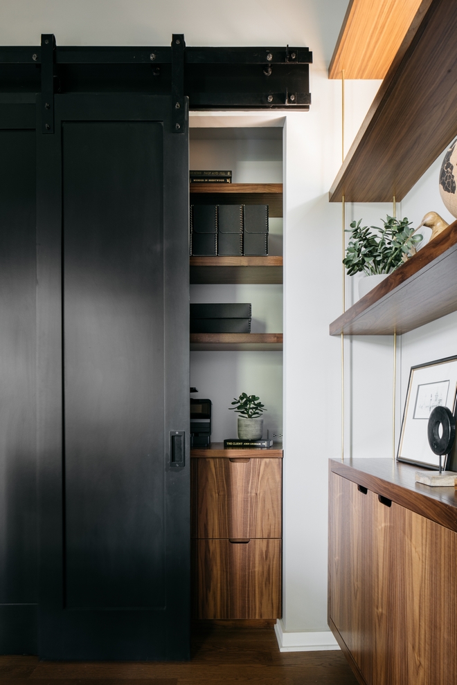 Home Office Cabinet Built in cabinet in home office Cabinetry Walnut cabinetry