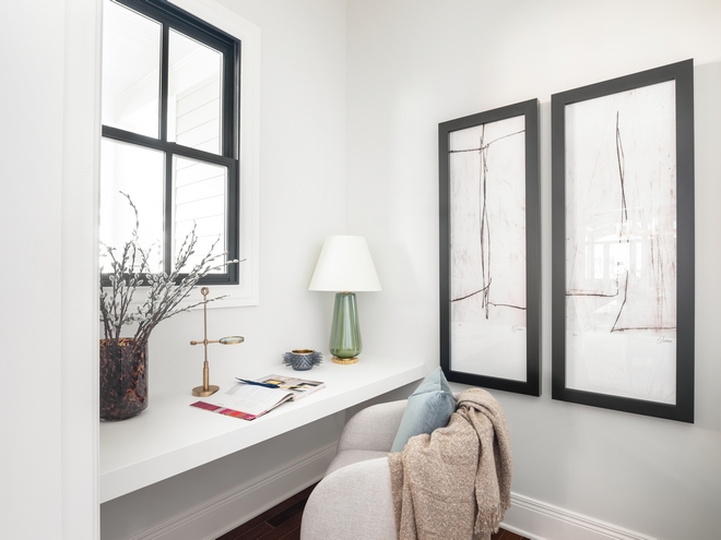 Small Home Office by kitchen with floating desk