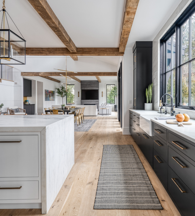 Modern Farmhouse Kitchen in Black and White - Town & Country Living