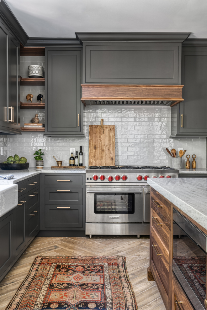 Dark Grey Kitchen Home Bunch Interior, Grey Kitchen Cabinet Designs