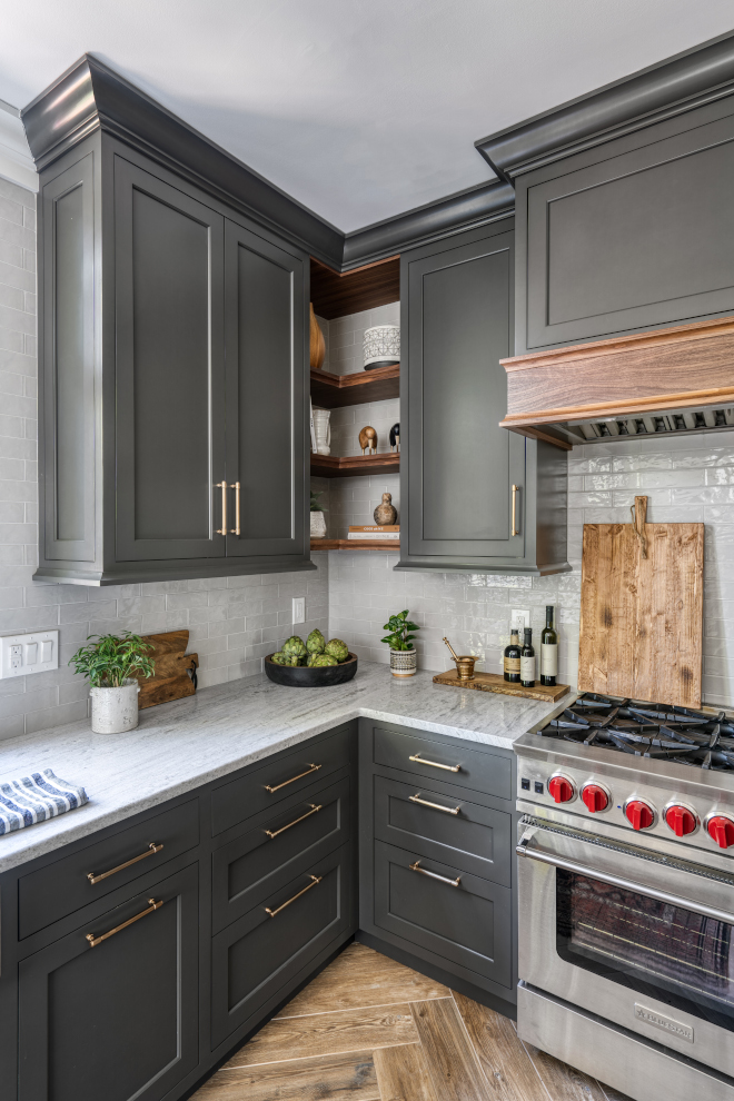 Dark Grey Kitchen Home Bunch Interior, Kitchen Design With Dark Grey Cabinets