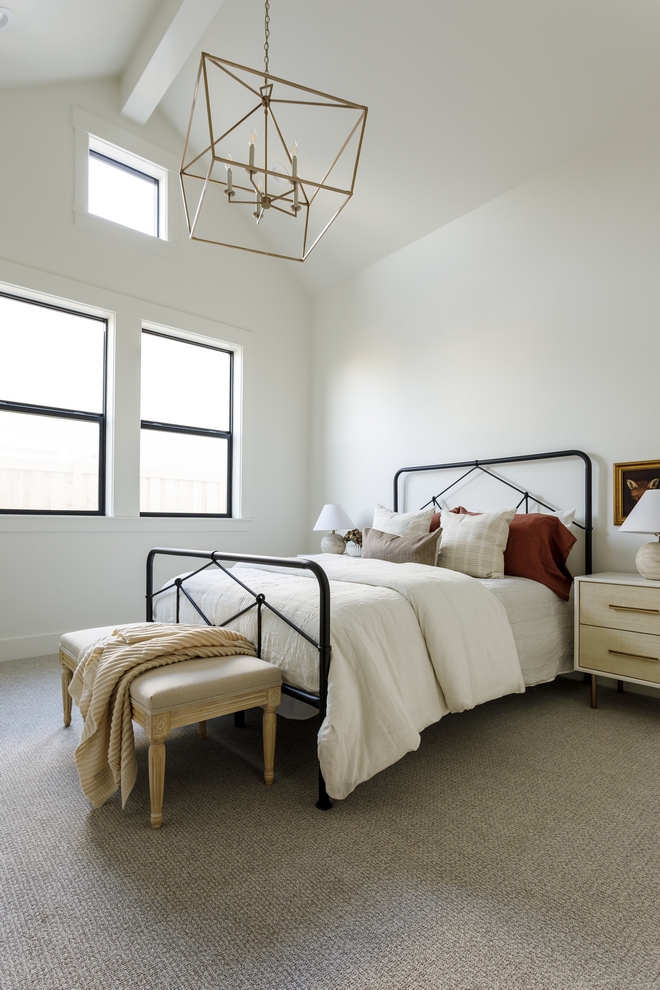 The bedrooms in this home are so sweet and full of light already I just wanted to top them off with an oversized lantern for a little charm