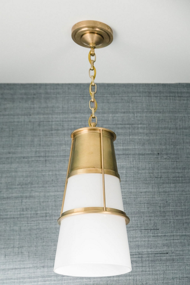 Pendant Medium Pendant Hand Rubbed Antique Brass Opaque Glass Shade