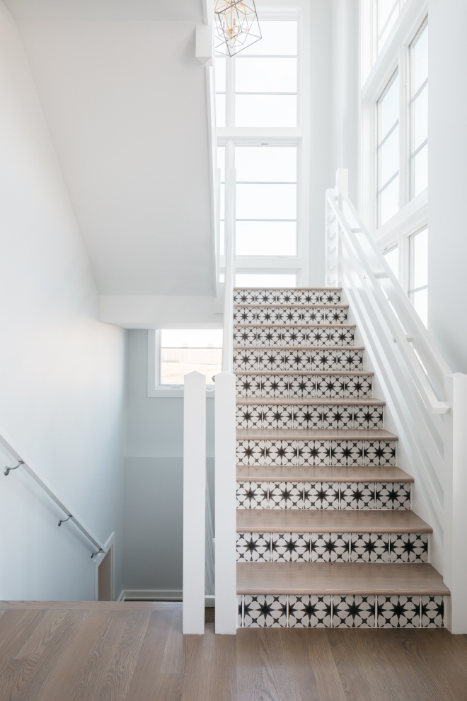 Staircase trendy vertical railings and tiled risers Staircase trendy vertical railings and tiled risers Staircase trendy vertical railings and tiled risers Staircase trendy vertical railings and tiled risers #Staircase #trendystaircase #verticalrailing #tiledrisers