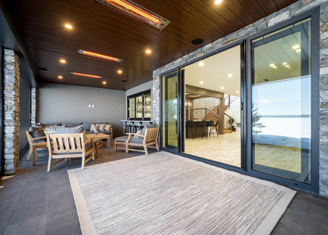 Walk out basement Large sliding glass doors connect to this indoor outdoor space #walkoutbasement #slidingpatiodoor