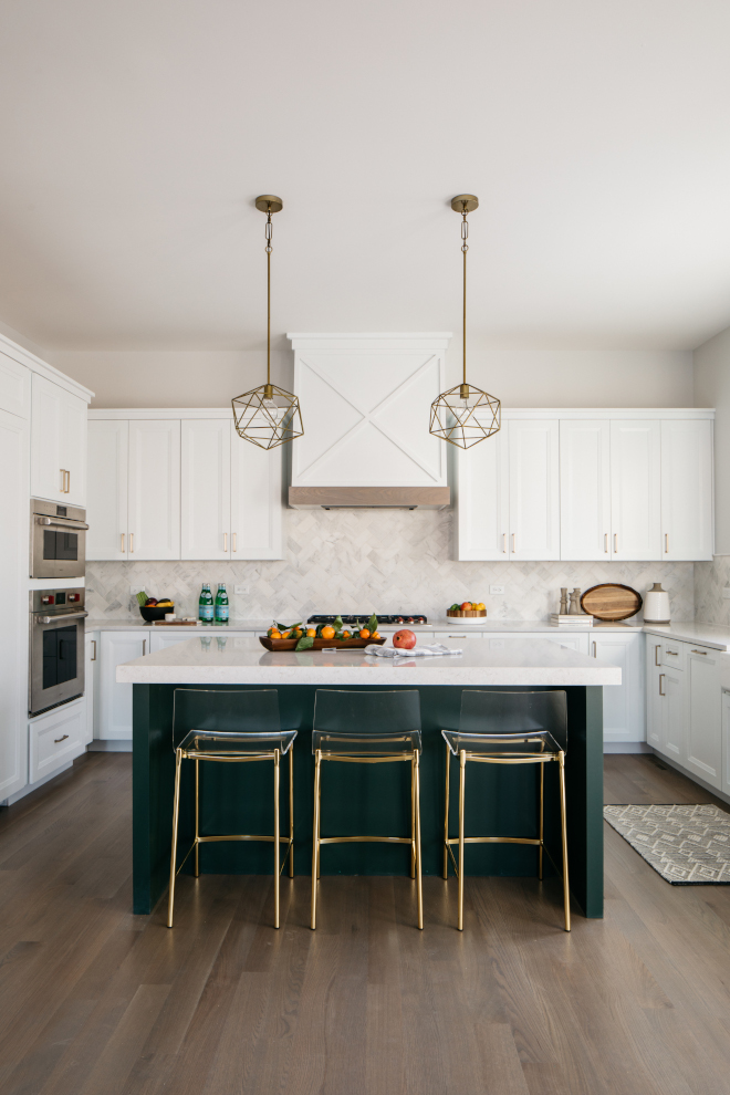 White kitchen with green kitchen island paint color Sherwin Williams Dard Hunter Green White kitchen with green kitchen island paint color Sherwin Williams Dard Hunter Green White kitchen with green kitchen island paint color Sherwin Williams Dard Hunter Green #Whitekitchen #greenkitchenisland #paintcolor #SherwinWilliamsDardHunterGreen