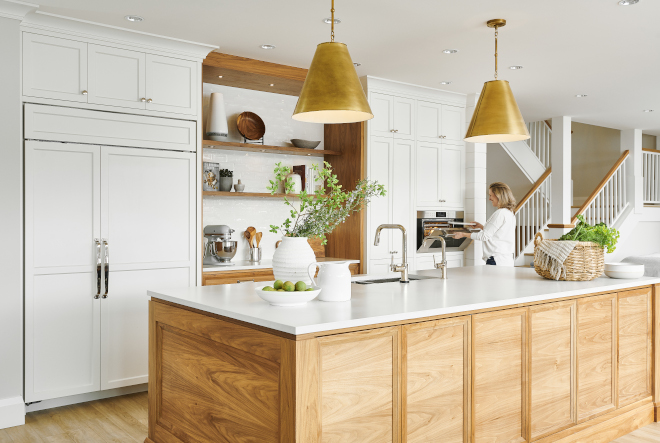 Bleached walnut kitchen with durable shaker cabinets completed in a bleached walnut finish with a neutral pallet and warm natural woods Walnut kitchen Bleached walnut kitchen with durable shaker cabinets completed in a bleached walnut finish with a neutral pallet and warm natural woods #Bleachedwalnutkitchen #walnutkitchen #shakercabinets #walnut #warmnaturalwood #naturalwood