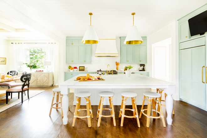 Turquoise-kitchen-cabinet-paint-color-Sherwin-Williams-Open-Air