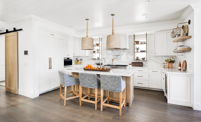 Shiplap ceiling kitchen Ceilings are clad in 7" paint grade Shiplap with nickel gap