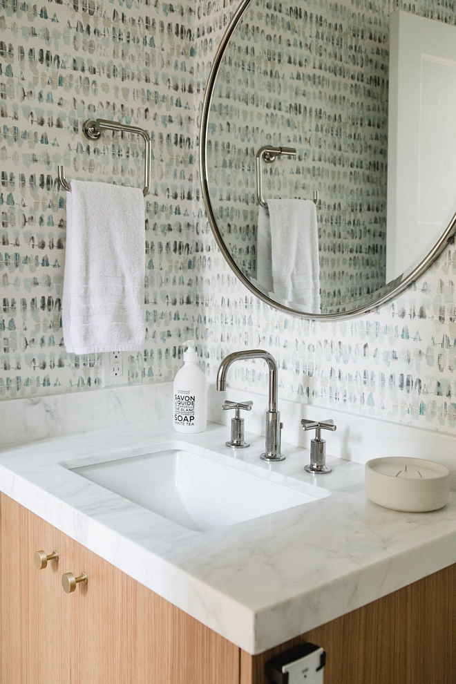 Oak-Bathroom-Vanity-with-White-Marble-Countertop