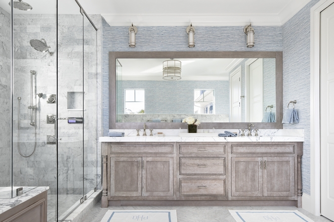 Bathroom Vanity Kitchencraft Maple Newhaven with Slab Drawer with custom finish Bathroom Cabinet Bathroom bliss textured walls organic materials and a soft palette