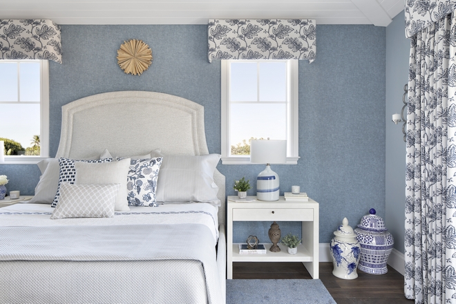 Classic Blue and white bedroom decor