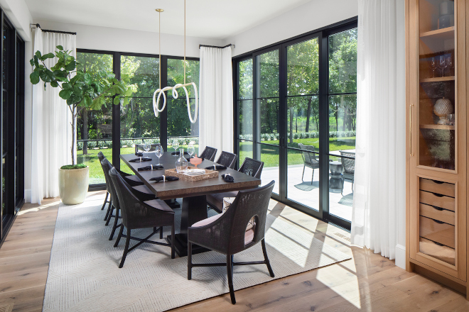 Dining Room Floor-to-ceiling Windows Sunroom-effect Dining Room with floor to ceiling windows on all sides Dining Room Floor-to-ceiling Windows Dining Room Floor-to-ceiling Windows #DiningRoom #FloortoceilingWindows