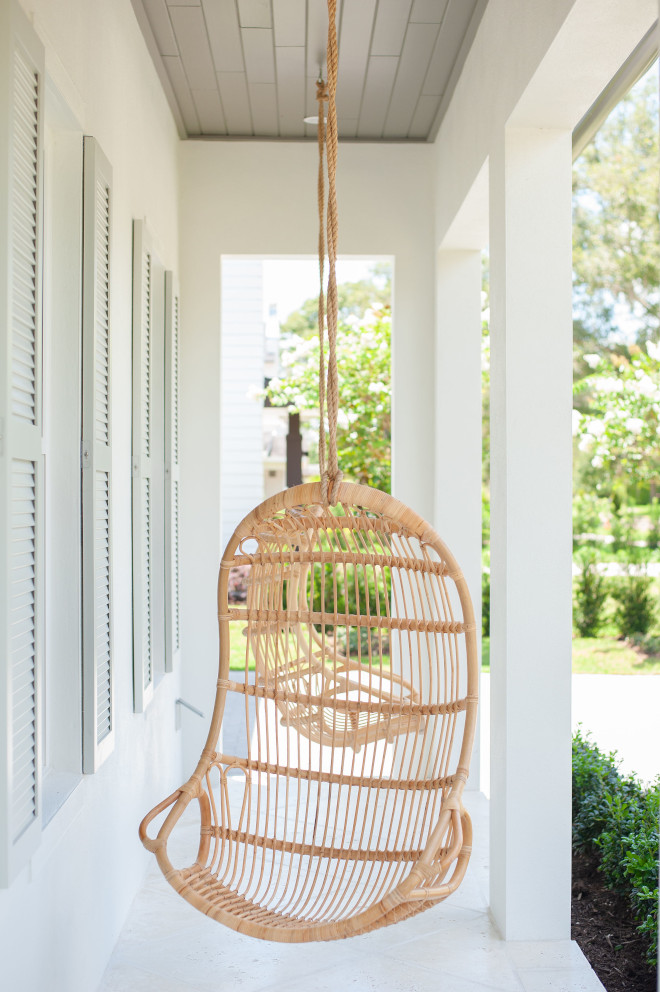 Porch featuring Hanging Chairs and tongue and groove porch ceiling in Benjamin Moore HC-168 Chelsea Gray Porch featuring Hanging Chairs and tongue and groove porch ceiling in Benjamin Moore HC-168 Chelsea Gray Porch featuring Hanging Chairs and tongue and groove porch ceiling in Benjamin Moore HC-168 Chelsea Gray #Porch #HangingChairs #porchhangingchair #tongueandgroove #porchceiling #BenjaminMooreHC168ChelseaGray #BenjaminMooreChelseaGray #BenjaminMooreHC168 #BenjaminMoore