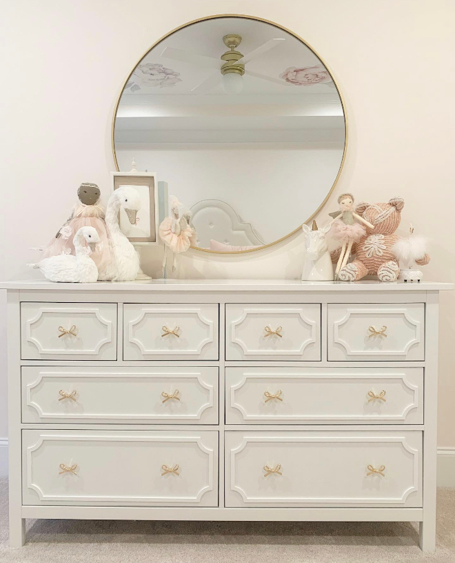 This dresser is one of my all time favorite DIY dupes I did of a Pottery Barn dresser using an IKEA dresser #ikea #potterybarn #furnituredupes