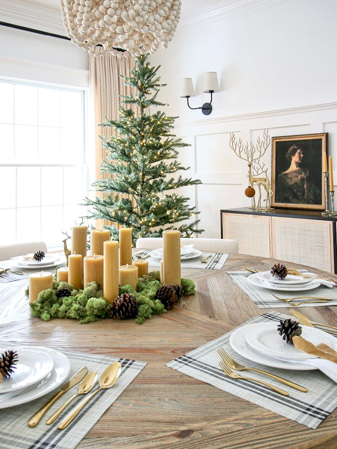 Christmas Tablescape for Round Dining Tables Christmas Tablescape Christmas Tablescape