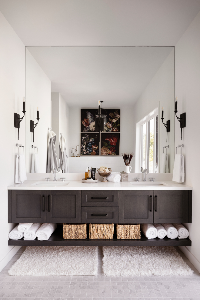 Floating Vanity Master bathroom feels chic with a floating dark stained White Oak vanity Floating Vanity Master bathroom feels chic with a floating dark stained White Oak vanity Floating Vanity Master bathroom feels chic with a floating dark stained White Oak vanity Floating Vanity Master bathroom feels chic with a floating dark stained White Oak vanity Floating Vanity Master bathroom feels chic with a floating dark stained White Oak vanity #FloatingVanity #Masterbathroom #bathroom #chicbathroom #floatingbathroomvanity #darkstain #WhiteOak #vanity