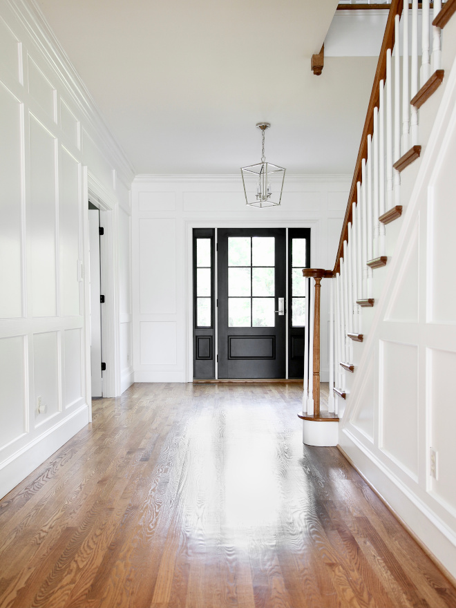 Hallway Trim Hallway Wainscoting I installed the trim in our hallway Hallway Trim Hallway Wainscoting I installed the trim in our hallway which carries up the steps and all around the upstairs hallway. It's made up of primed pine 1x4 planks and a small baseboard molding on the inside of each box #Hallway #Trim #Wainscoting #HallwayWainscoting #primedpine #planks #smallbaseboard #molding #boxmolding