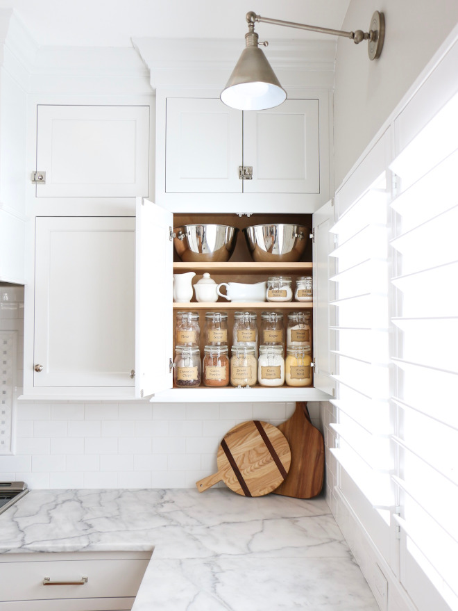 Pantry organization I don’t have a walk-in pantry so all of my stuff is in cabinets and drawers That doesn’t mean it can’t be pretty and organized #kitchencabinet #pantryorganization #cabinet #pantry #kitchenorganization