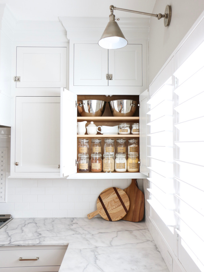 Pantry organization I don't have a walk-in pantry so all of my stuff is in cabinets and drawers That doesn't mean it can't be pretty and organized #kitchencabinet #pantryorganization #cabinet #pantry #kitchenorganization