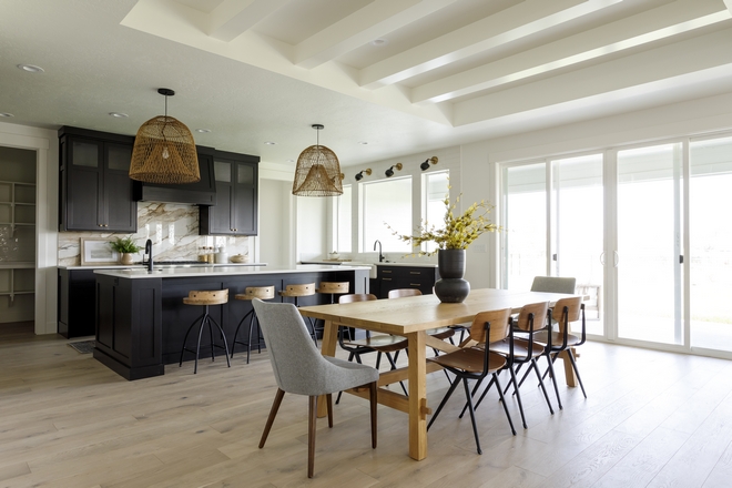 Black kitchen Living Rom opens into a large dining area and black kitchen with sliding patio doors Black kitchen Black kitchen Black kitchen Black kitchen Black kitchen #Blackkitchen