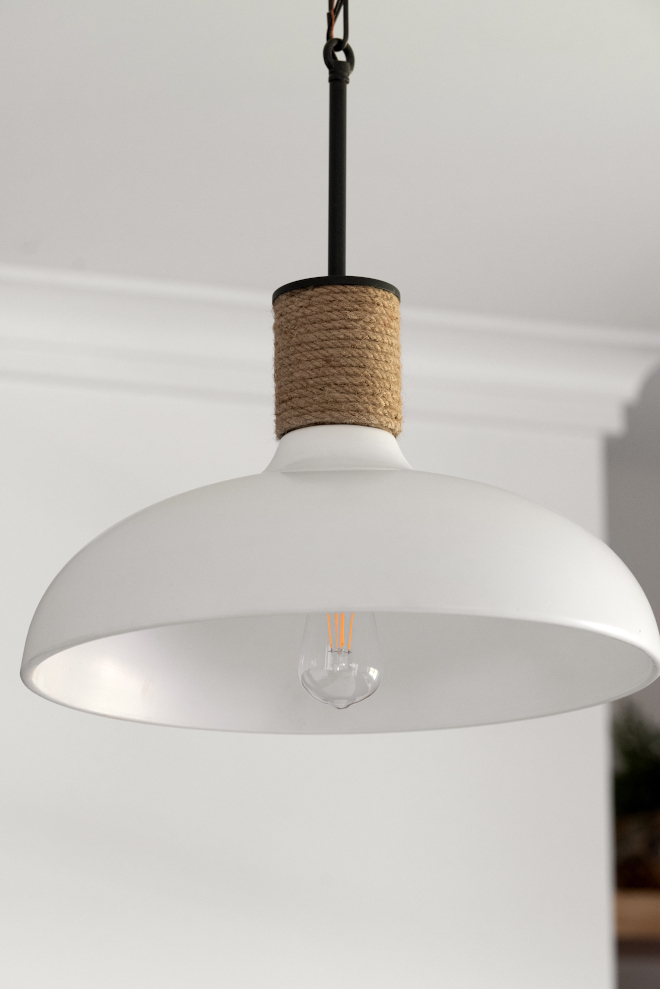 Ceramic and Rope Dome Pendant Light #Ceramicand opePendantLight #DomePendantLight #PendantLight