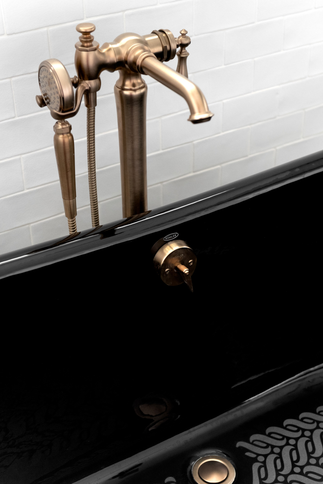 Floor Mount Tub Filler Vibrant Brass