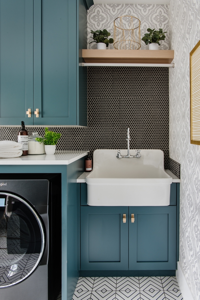 Benjamin Moore HC-133 Yorktowne Green Laundry Room Paint Color