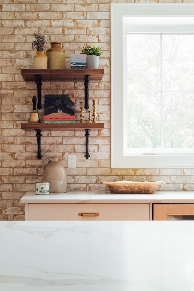 Kitchen with distressed brick tile Kitchen with distressed brick tile on walls Kitchen with distressed brick tile as backsplash Kitchen with distressed brick tile Kitchen with distressed brick tile #Kitchen #distressedbricktile