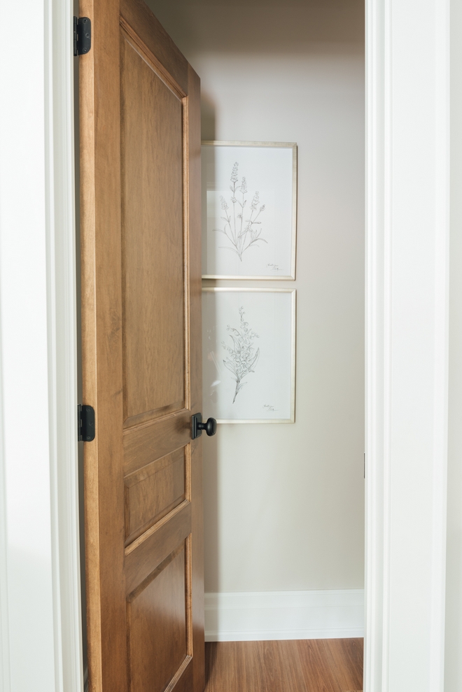 The solid maple doors also adds to the vintage feeling in this spacious bedroom and provides a bit of character often found in historical homes