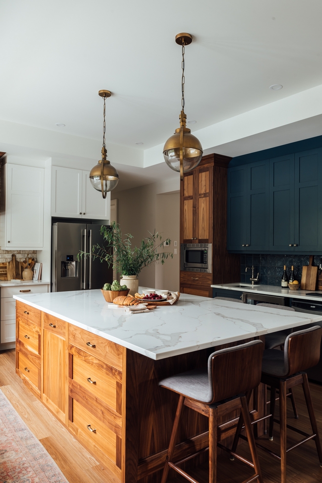 Farmhouse Kitchen We focused on mixing old materials, warm color palettes and mixed metals to bring that old world charm to life We wanted the home to feel like it had a lifetime of memories ready to share #farmhouse #kitchen #farmhousekitchen