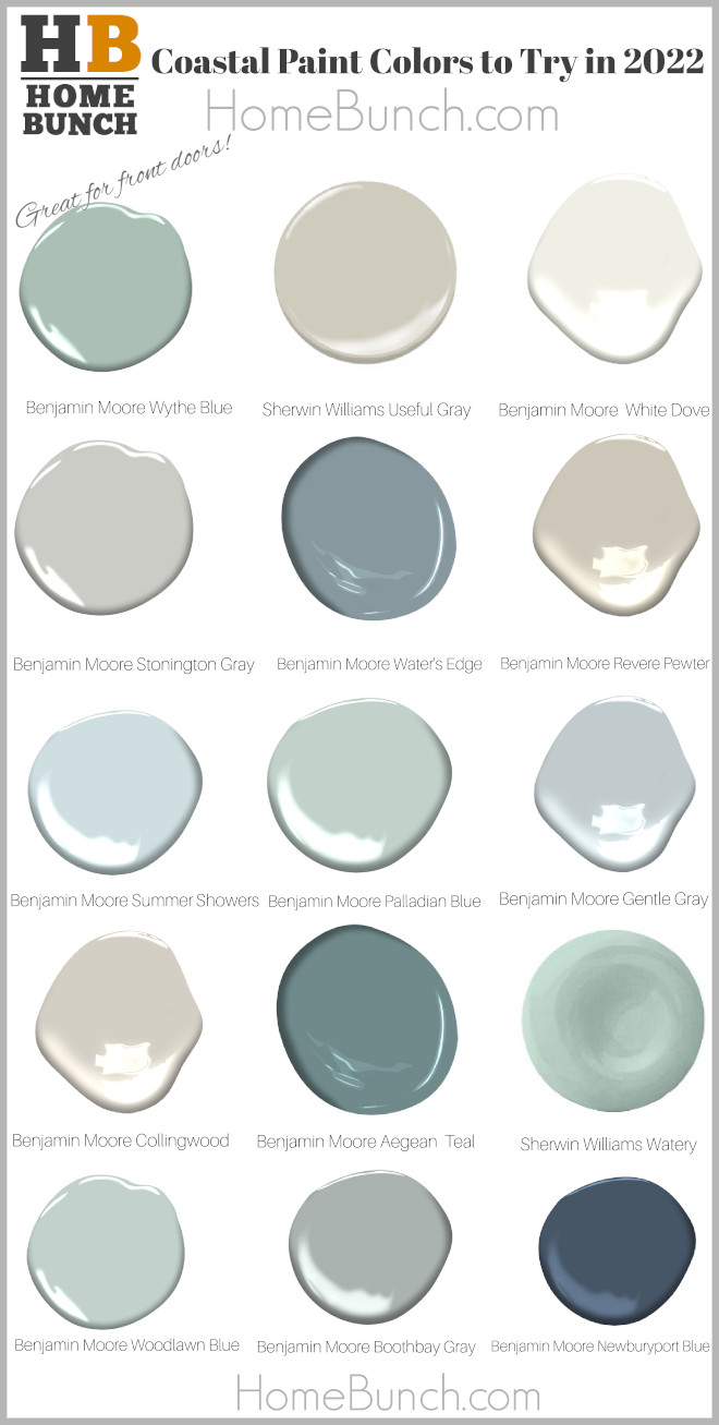 Coastal Paint Colors To Try In 2022