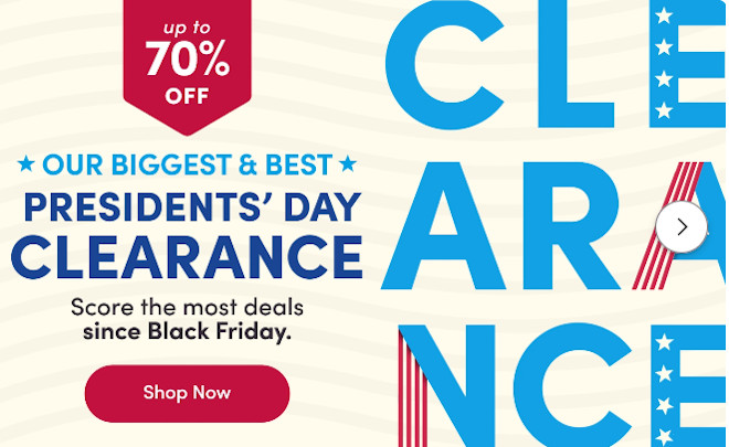President's Day sale