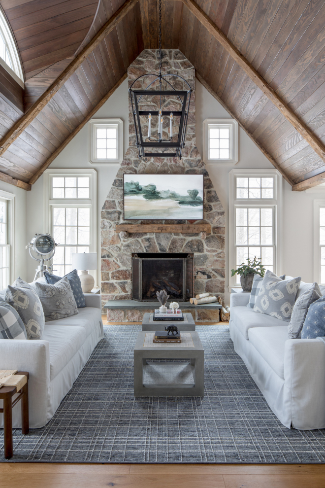 Coastal French Farmhouse Great Room with Beam and Shiplap Ceiling Coastal French Farmhouse Great Room with Beam and Shiplap Ceiling Coastal French Farmhouse Great Room with Beam and Shiplap Ceiling #CoastalFrenchFarmhouse #GreatRoom #Beam #Shiplap #Ceiling