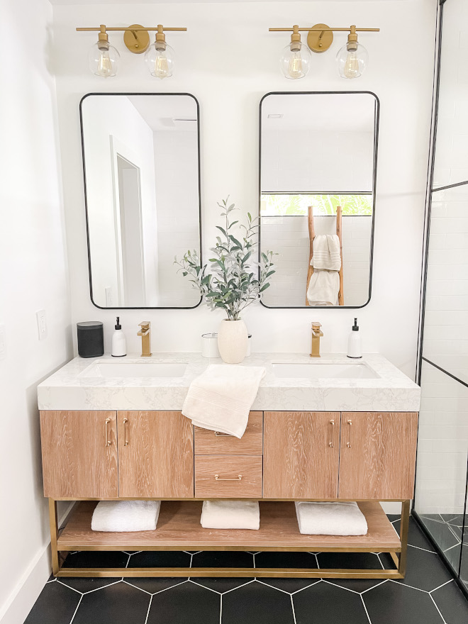 Store Bathroom Vanity Bathoom store bought vanity more information on Home Bunch blog #Storeboughtvanity #Bathroom #Vanity #Bathoomvanity