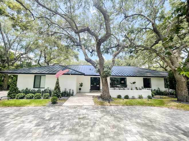 We decided to go with black-bronze windows because it gave it that modern farmhouse look Our roof was also redone and it is black metal #blackbronzewindows #blackwindows #blackmetalroof #modernfarmhouse #roof #blackmetal