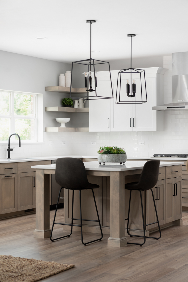 Kitchen island Farmhouse style inspired oversized island dimensions 9x4 Stained wood and cabinets to match lower cabinets Kitchen island Farmhouse style inspired oversized island dimensions 9x4 Stained wood and cabinets to match lower cabinets #Kitchenisland #Farmhousestyle #Farmhouseinspired #oversizedisland #dimensions #Stainedwood #cabinets #lowercabinets
