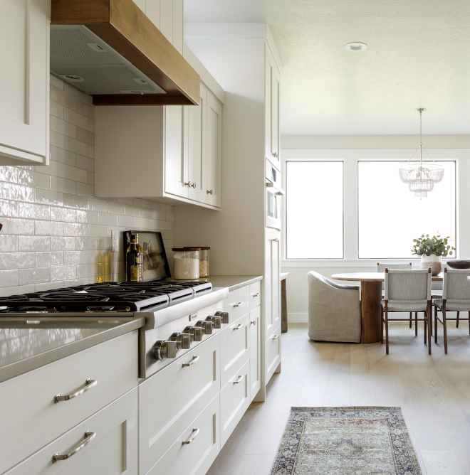 I thought with the gray quartz countertops and the white backsplash that the contrast was fitting but not too overpowering #kitchen #grayquartz #countertop