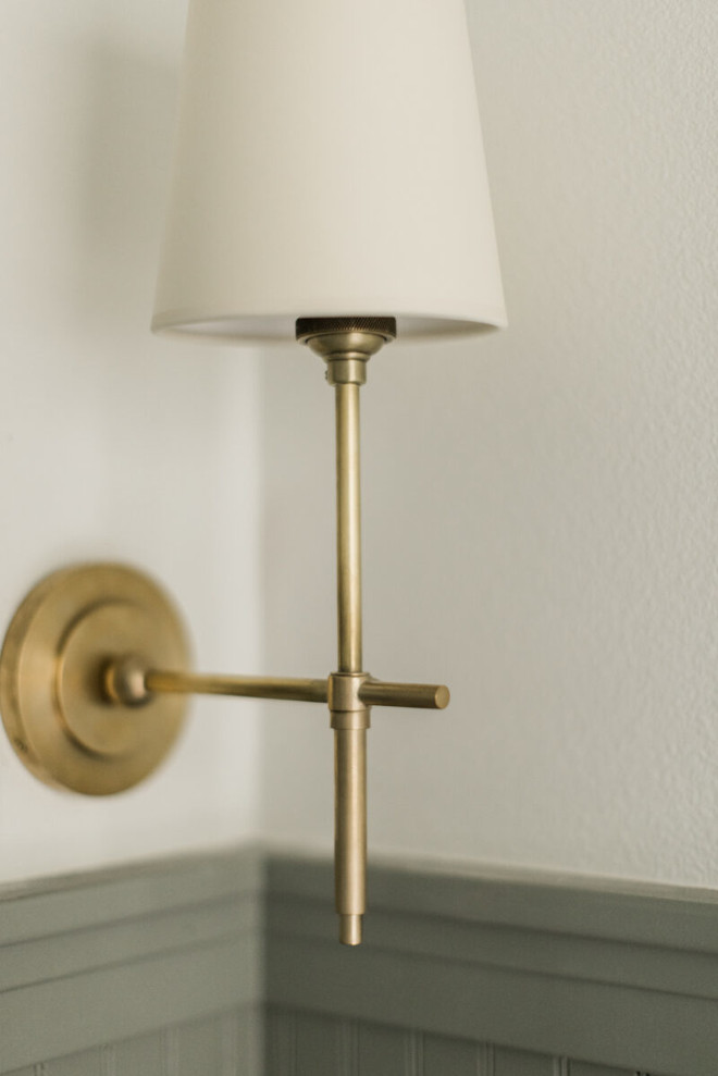 Sconce Antique Brass with Cream Shade