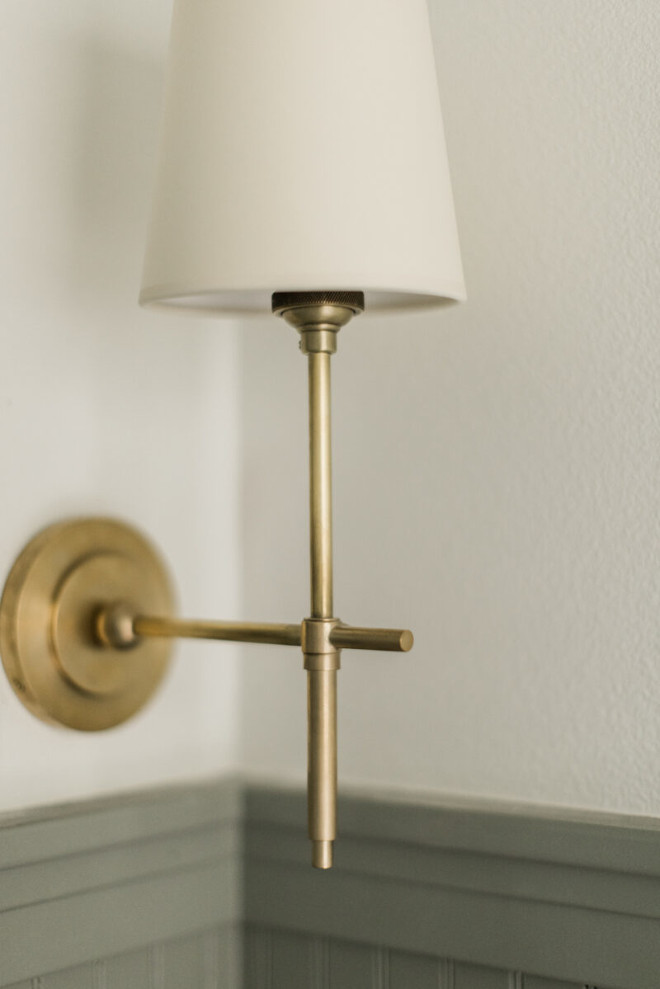 Sconce Antique Brass with Cream Shade