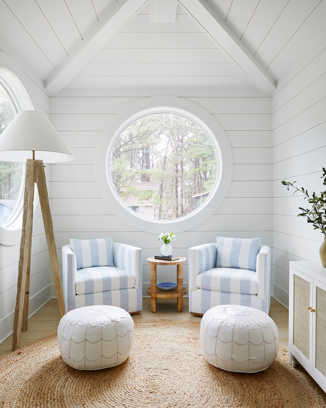 Upper Landing Nook with Round Window and walls clad in Shiplap painted in Benjamin Moore Chantilly Lace Upper Landing Nook with Round Window and walls clad in Shiplap painted in Benjamin Moore Chantilly Lace Upper Landing Nook with Round Window and walls clad in Shiplap painted in Benjamin Moore Chantilly Lace Upper Landing Nook with Round Window and walls clad in Shiplap painted in Benjamin Moore Chantilly Lace #UpperLanding #Nook #RoundWindow #Shiplap #BenjaminMooreChantillyLace