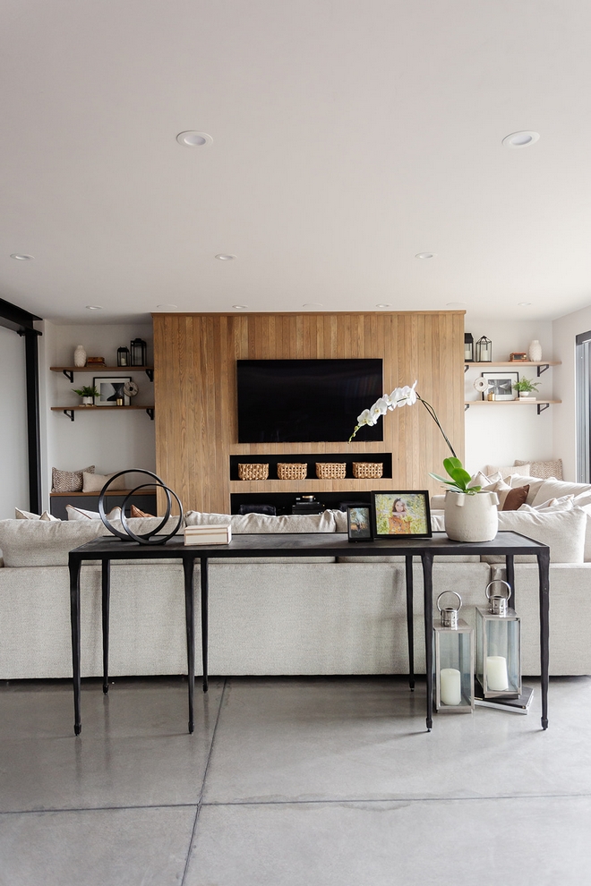 Console Table behind sectional sofa