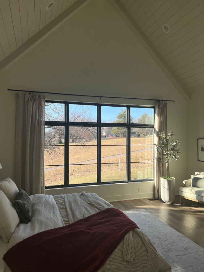 Bedroom Vaulted Ceiling We vaulted the ceiling and went with some more large windows to get lots of natural light