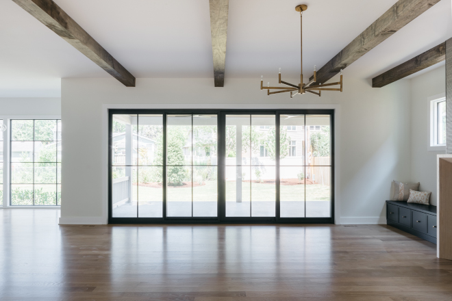 Ceiling beams are clear Pine stained