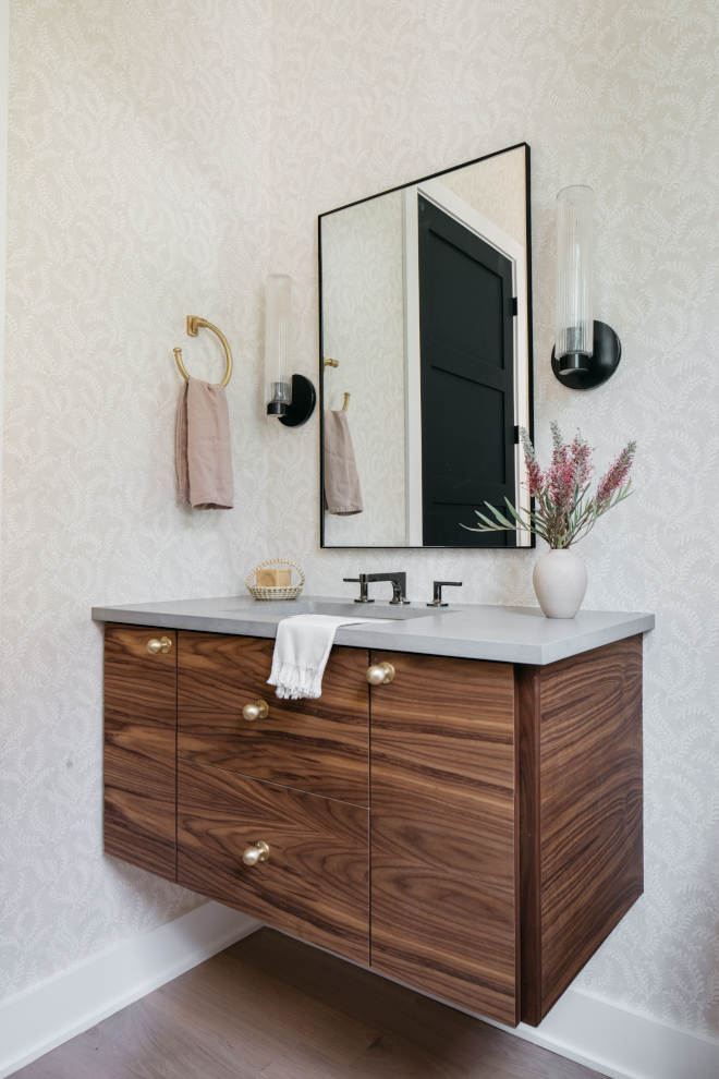 Custom Walnut Vanity with Clear Coat Stain Custom Walnut Vanity with Clear Coat Stain Custom Walnut Vanity with Clear Coat Stain #CustomWalnutVanity #WalnutVanity #ClearCoatStain